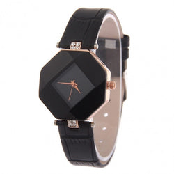 Fashion Women 3 Colors Ladies Watch Rhinestone Synthetic Leather Band Analog Quartz Casual Wristwatch - May Your Fashion - 2