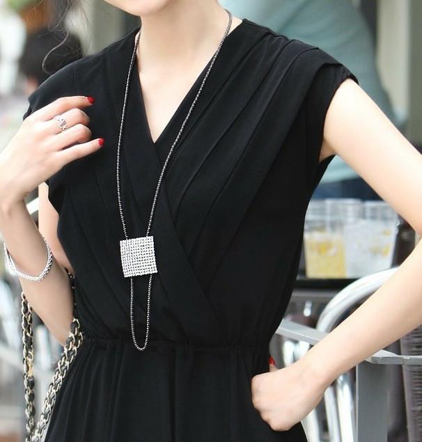 V-Neck Cap Sleeve Pleated Short Dress - Meet Yours Fashion - 6