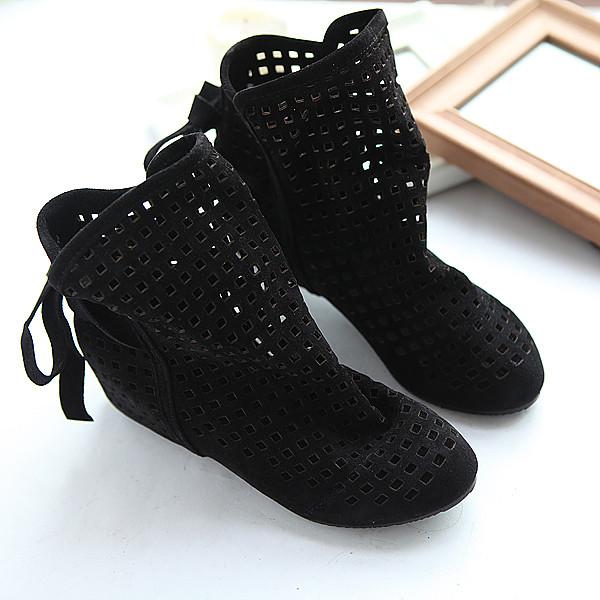 Korean Mesh Increased High Sandals Shoes