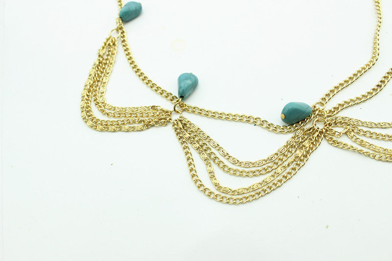 Bohemian Turquoise Tassel Hair Accessories
