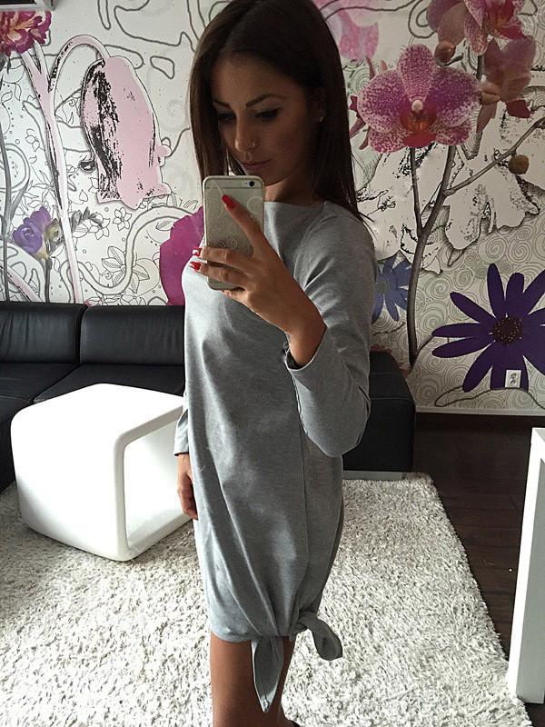 Sexy Long Sleeves Loose Short Split Dress - MeetYoursFashion - 4