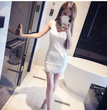 Strapless Fashion Sexy Halter Lace Dress