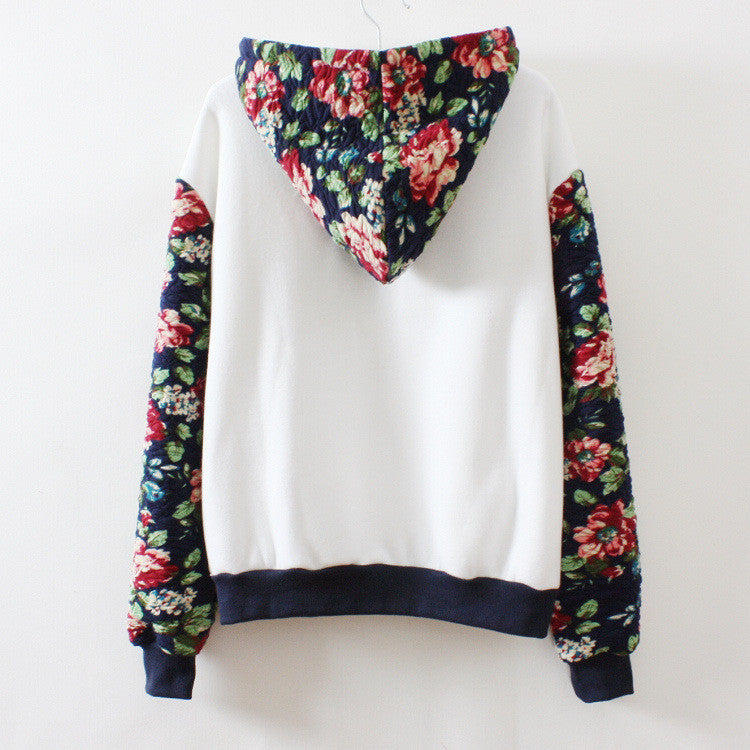 Print Retro Pullover Long Sleeve Loose Hoodie - May Your Fashion - 4