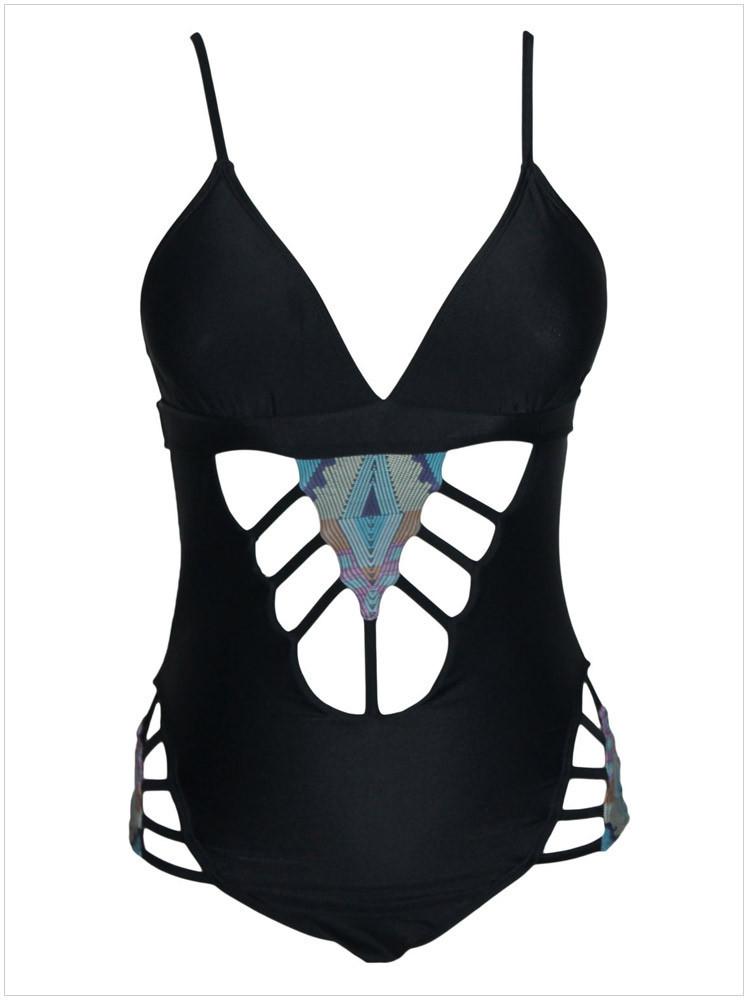 V-neck Hollow Out One Piece Sexy Swimwear Bikini - MeetYoursFashion - 5