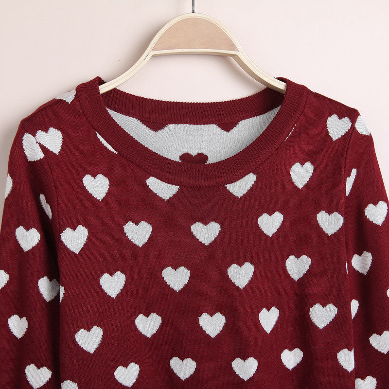 Korean Leisure Time Fashion Floral Knit Sweater