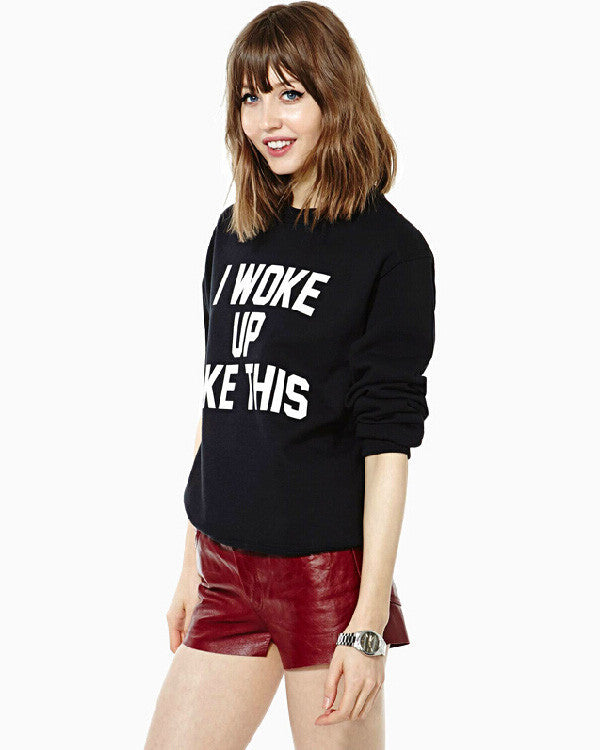 Letter Scoop Pullover Splicing Long Sleeve Slim Sweatshirt - May Your Fashion - 4