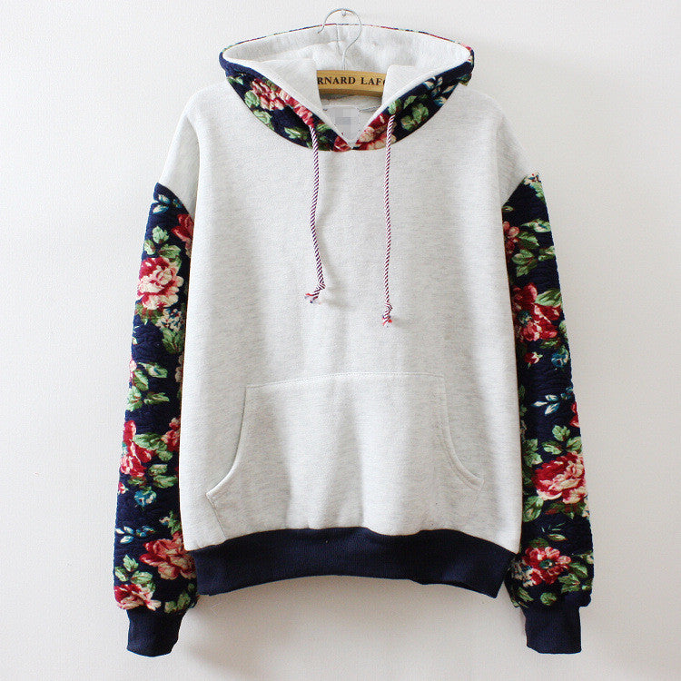 Print Retro Pullover Long Sleeve Loose Hoodie - May Your Fashion - 2