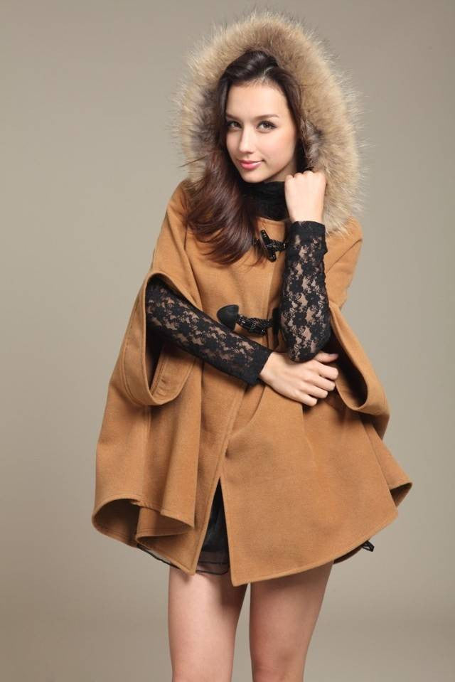 Faux Fur Hooded Sleeveless Cope Loose Short Coat - May Your Fashion - 5