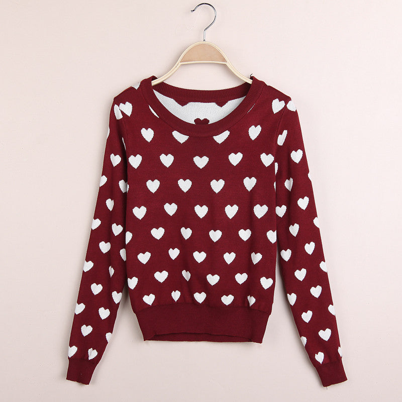Korean Leisure Time Fashion Floral Knit Sweater