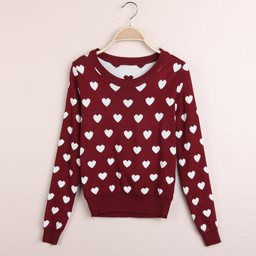 Korean Leisure Time Fashion Floral Knit Sweater