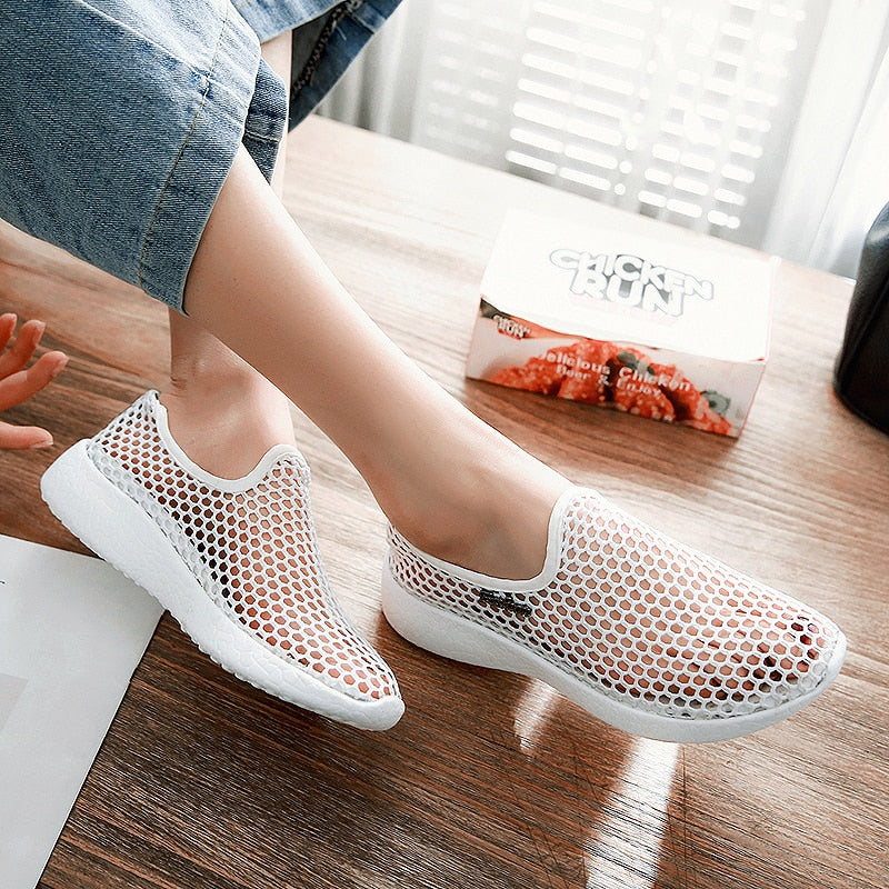 Mesh Breathable Soft Comfortable Slip On Sneakers