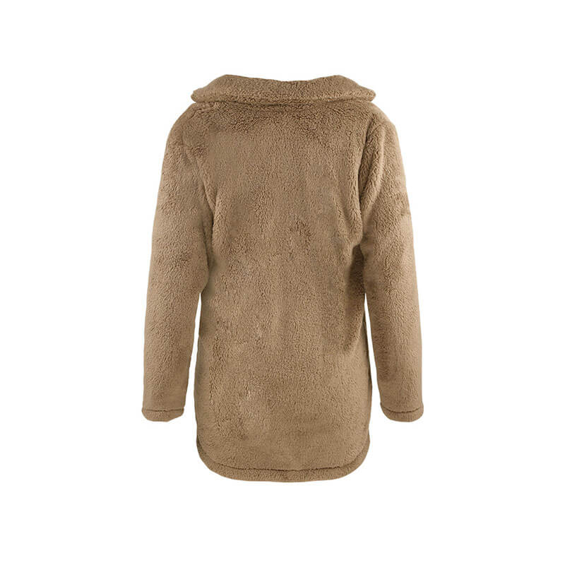 Fleece Lapel Warm Cardigan