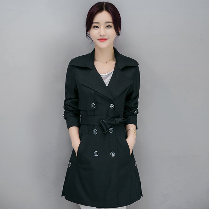 Double Breasted Midi Trench Coat