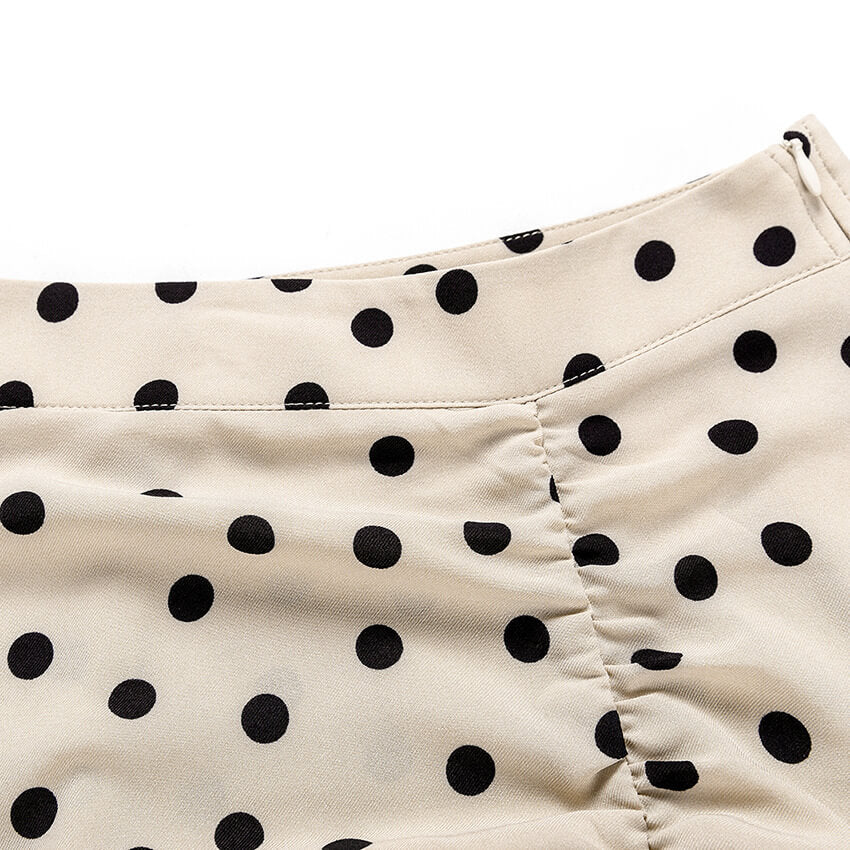 Sexy Khaki Dot Flapper Irregular Maxi Dresses