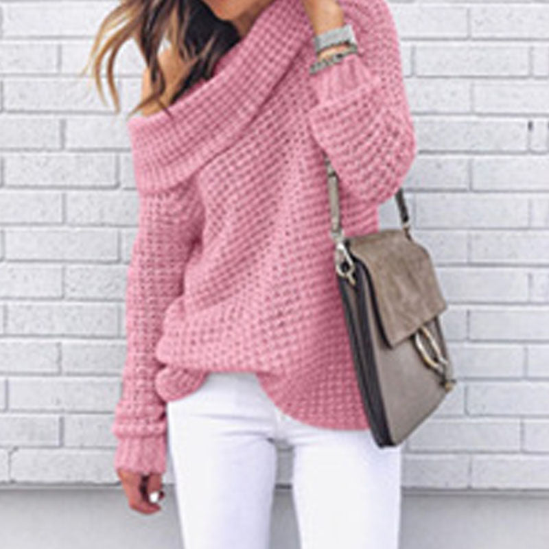 Off Shoulder Crochet Sweater