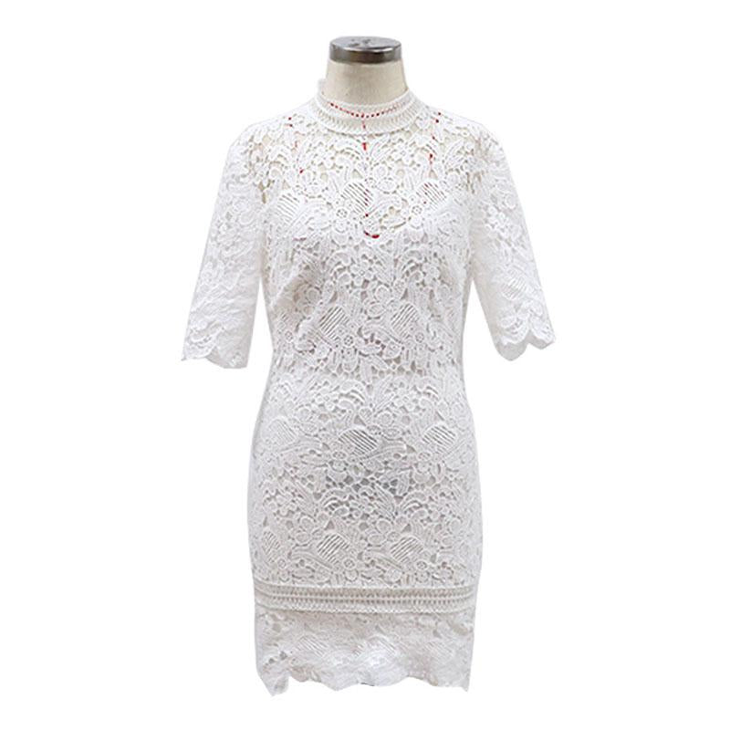 Lace Lined Bodycon Short Dress