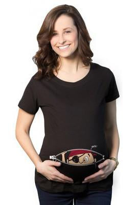 Scoop Naughty Print Loose Pregnant Regular T-shirt