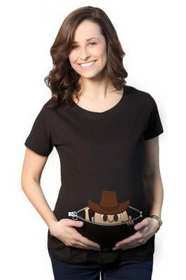 Scoop Naughty Print Loose Pregnant Regular T-shirt