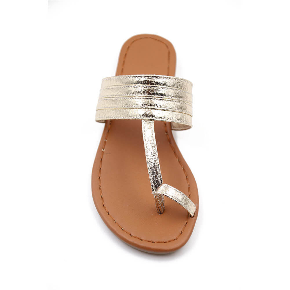 Summer Gold Bunions Flat Sandals