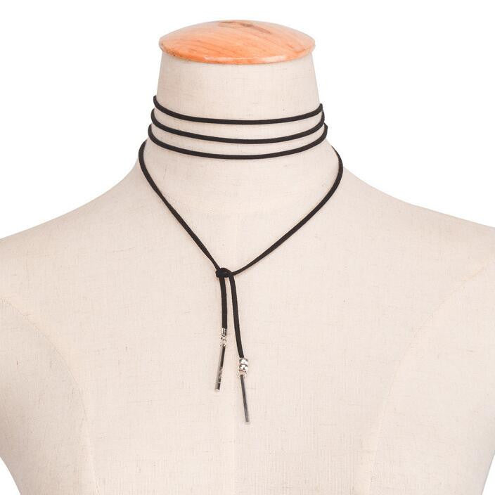 Lint Copper Stripe Simple Necklace