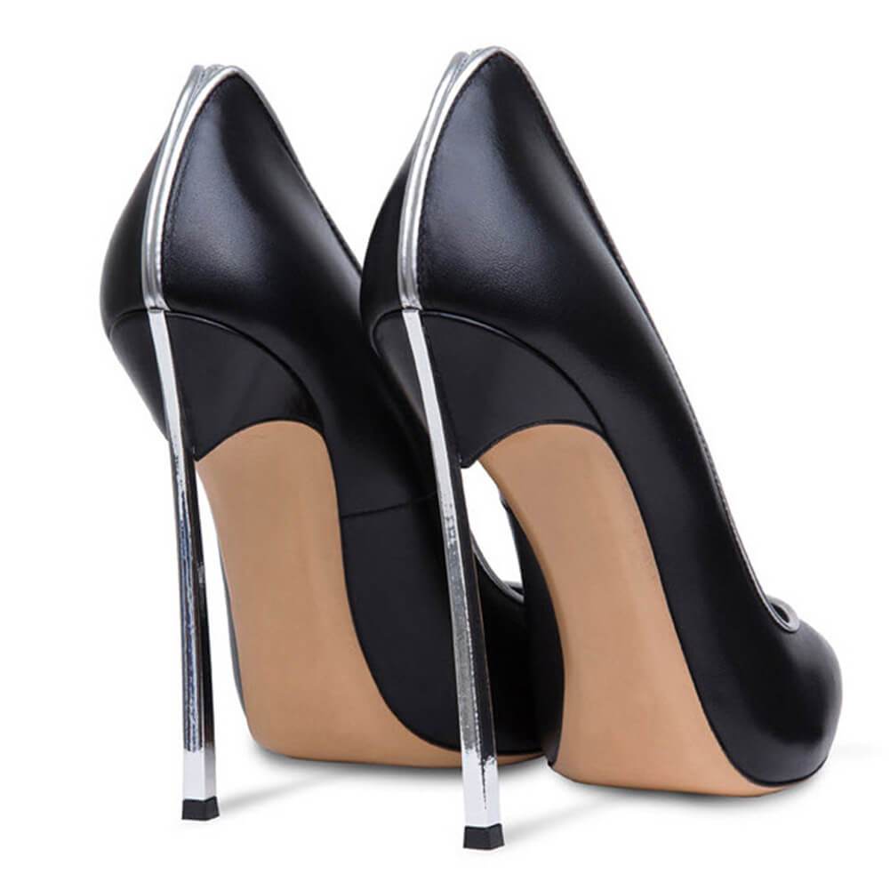 Point Toe Ankle Leather Sexy Close Toe Pumps