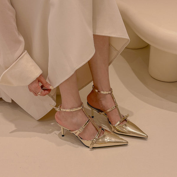 Elegant Socialite Vibes Silver Stiletto Sandals