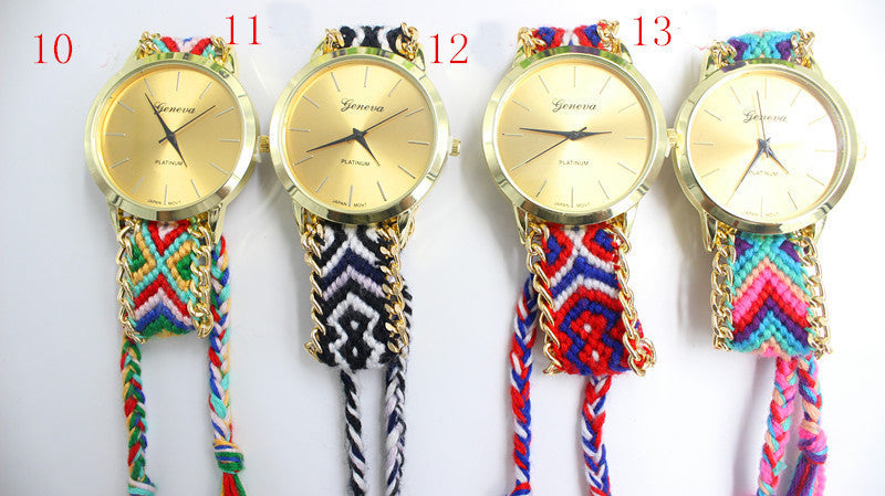 Handmade DIY Woven Bracelet Watch