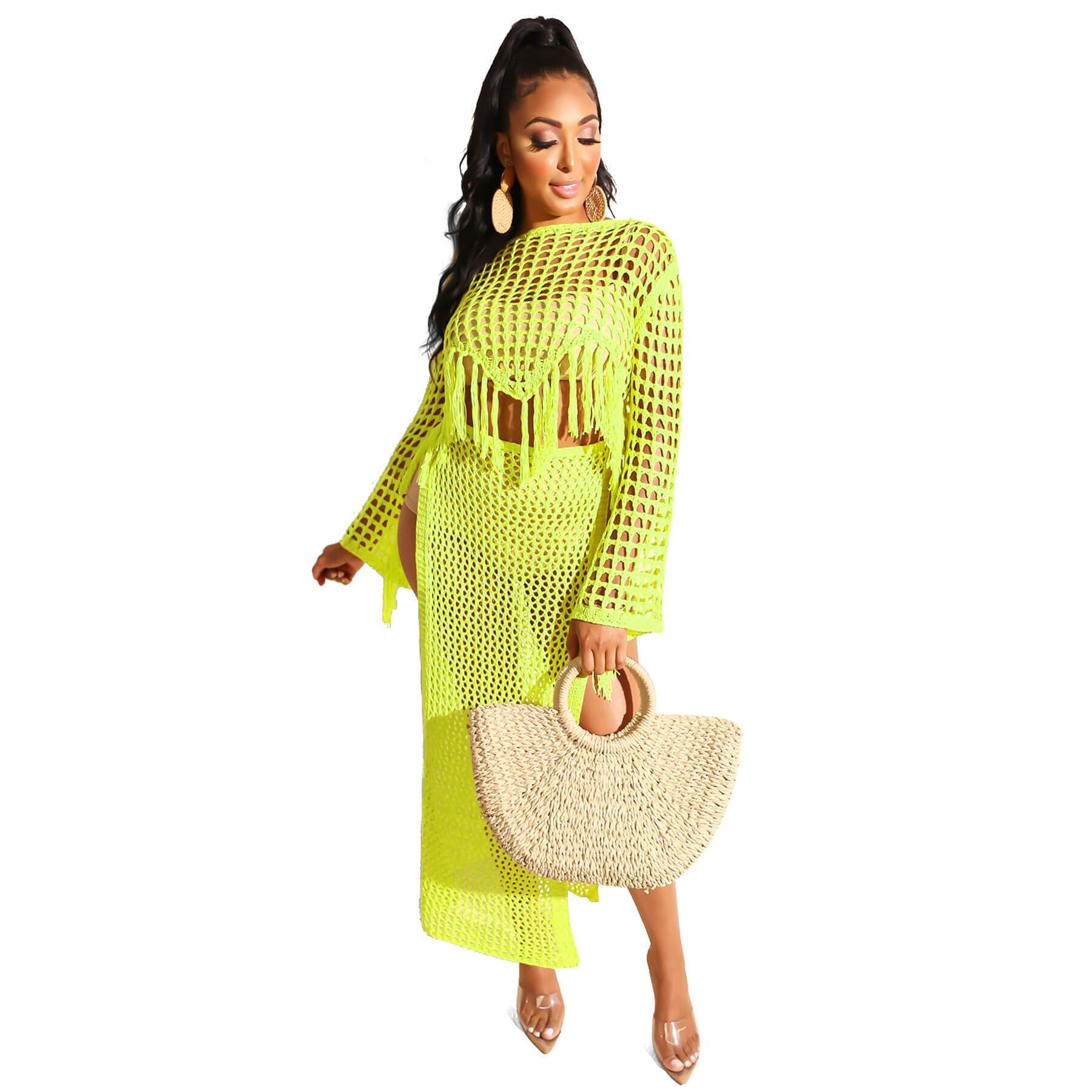 Perspective Crop Top Irregualr MAXI Skirt Set