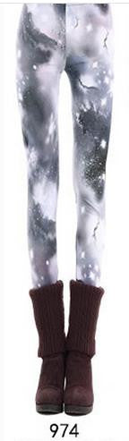 Bodycon Skinny Flower Print Sky Slim Flower Print Sport Leggings