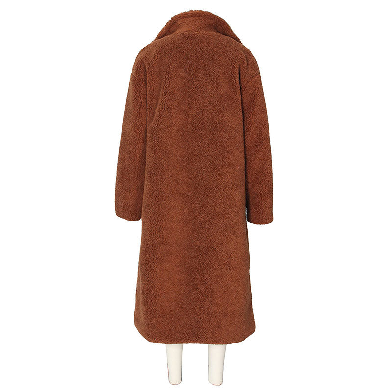 Brown Oversize Thick Teddy Coat
