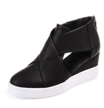 Platform Cutout Wedge Suede Fall Boot