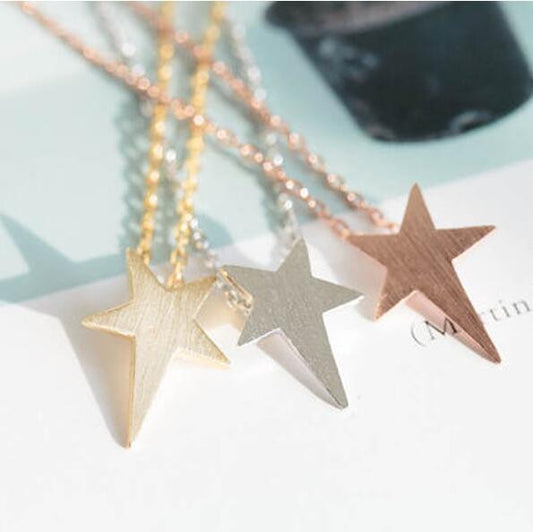 Beautiful Stars Pentagram Clavicle Short Necklace
