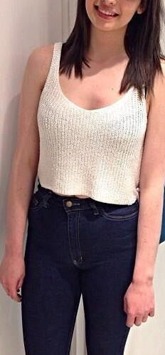Knitting Spaghetti Strap V-neck Pure Color Vest - May Your Fashion - 1