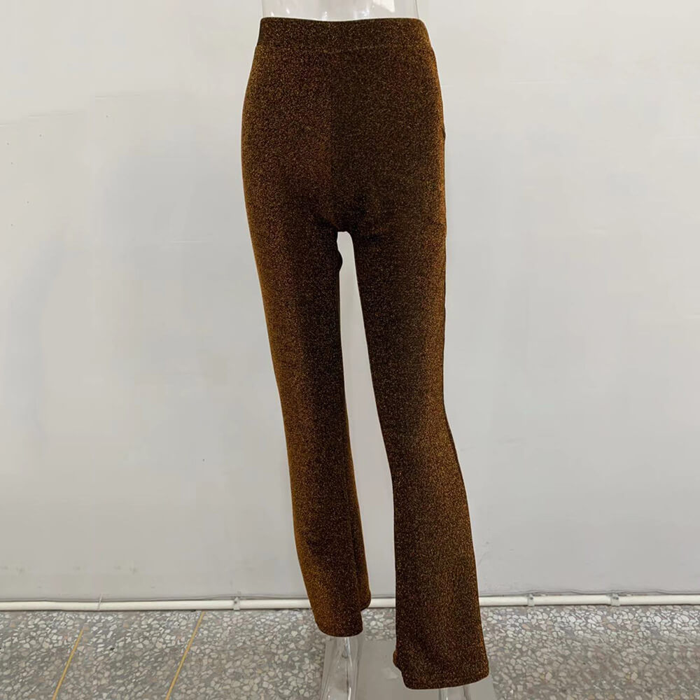 High Waist Stretch Bodycon Polyester Pants