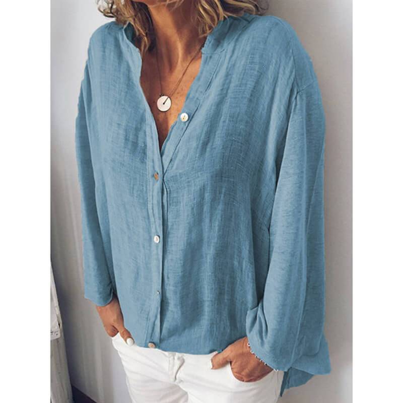 V-neck Loose Blouse