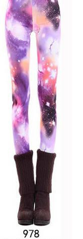 Bodycon Skinny Flower Print Sky Slim Flower Print Sport Leggings