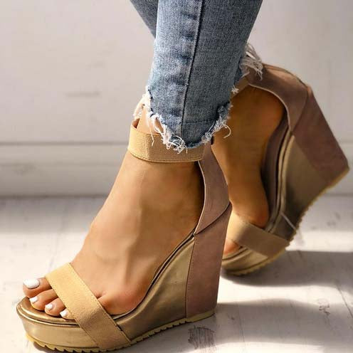Wedge Strappy Ankle Sandals