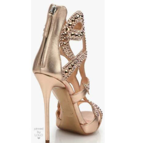 Gold Heel Summer Dress Round Toe Sandals