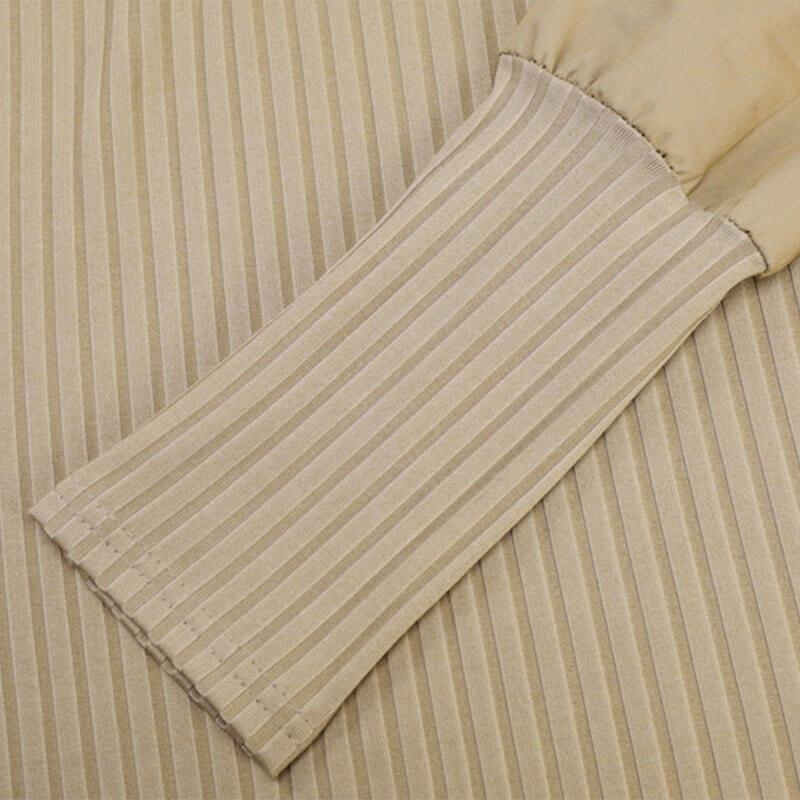 Leg Of Mutton Sleeve Ribbed Short Dress