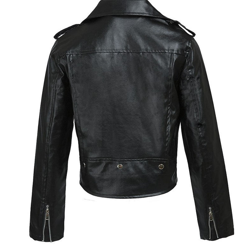 Faux Leather Black Moto Jacket