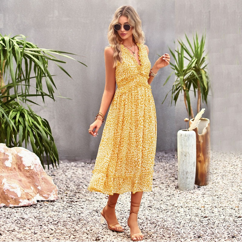 Summer Casual Resort Shirtdress with Chest Opening