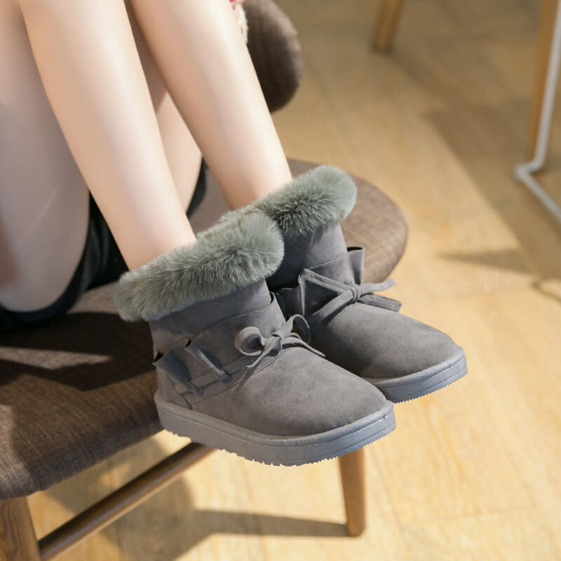 Flat Suede Lace Up Like Uggs Ankle Boots
