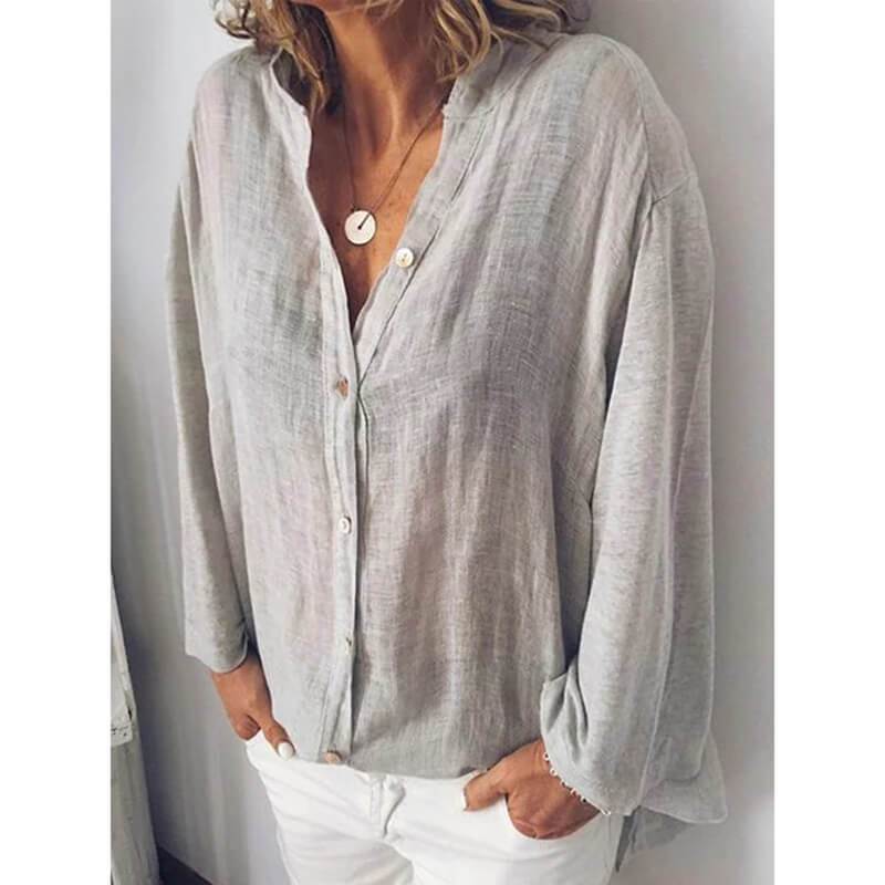 V-neck Loose Blouse