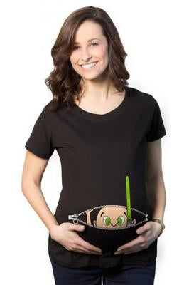 Scoop Naughty Print Loose Pregnant Regular T-shirt