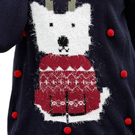 Crewneck Reindeer Knit Sweater