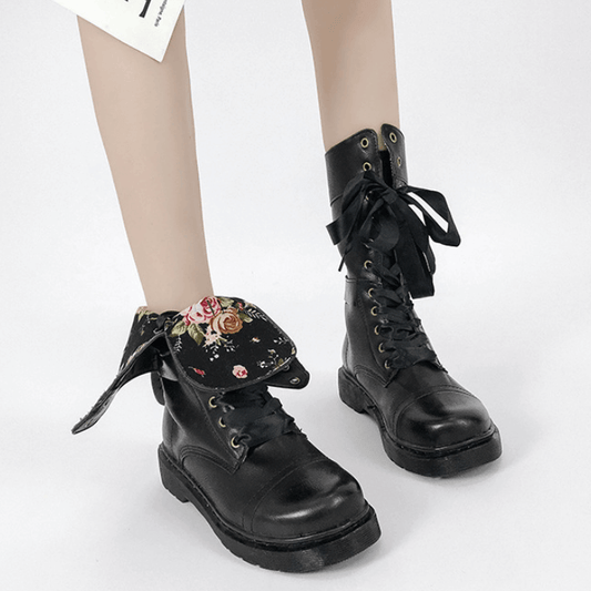 Military Ankle Boots Lace Up Boots 