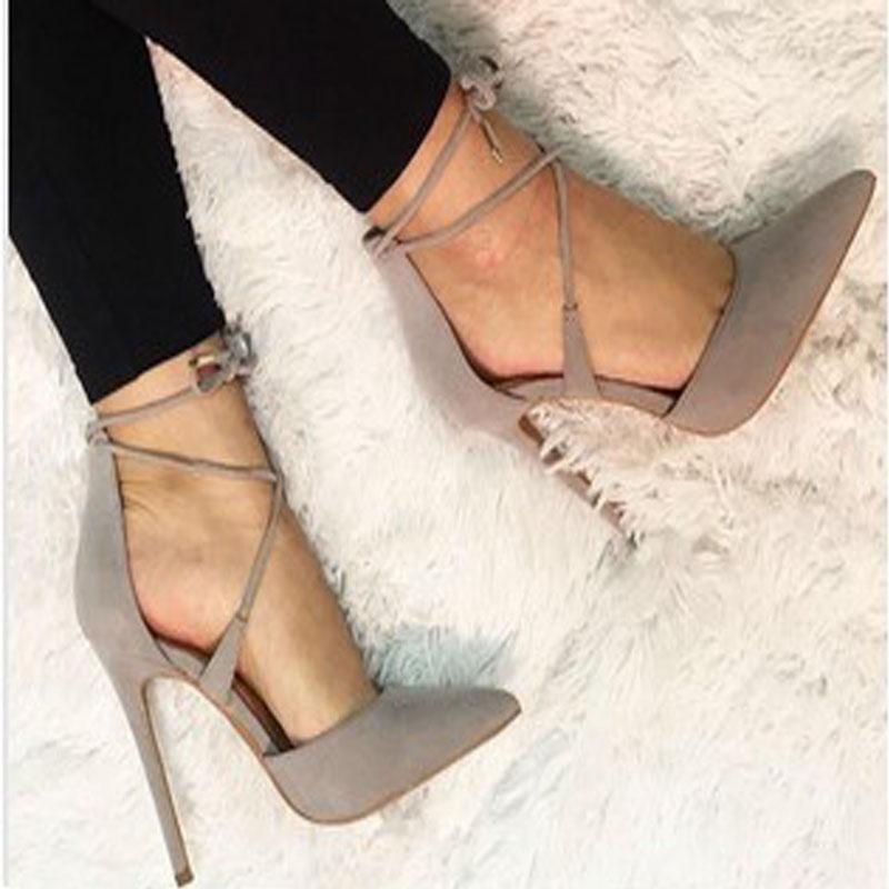 Sexy Strap Pointed Toe High Heel Sandals
