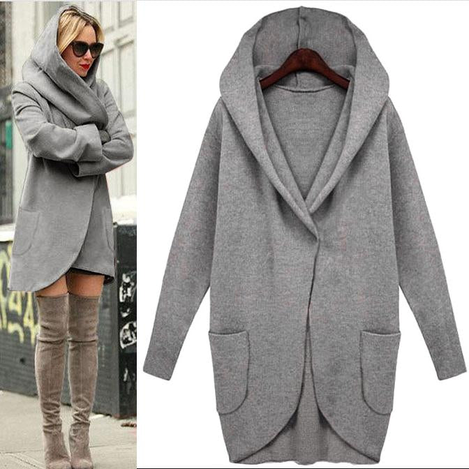 Autumn Long Sleeves Fashion Loose Wool Coat