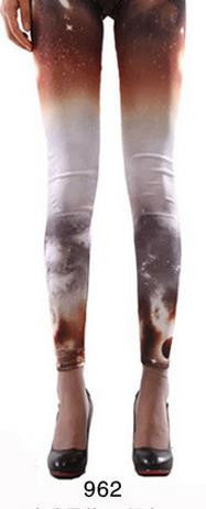 Bodycon Skinny Flower Print Sky Slim Flower Print Sport Leggings