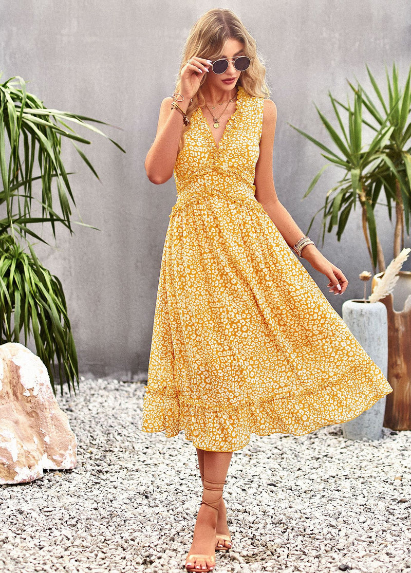 Summer Casual Resort Shirtdress with Chest Opening